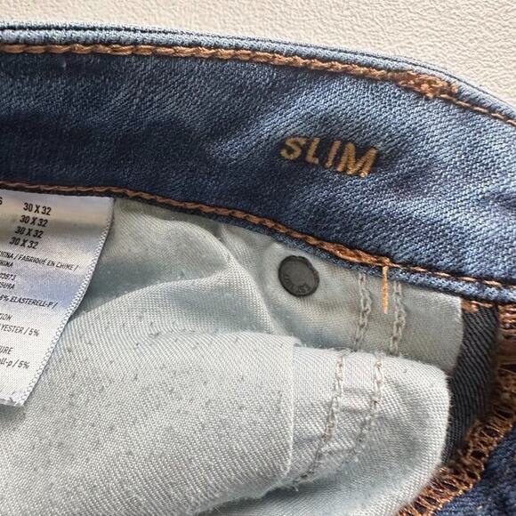 American Eagle Jeans 30x32 Mens Slim Straight Stretch Blue Denim Extreme Flex - Picture 5 of 6